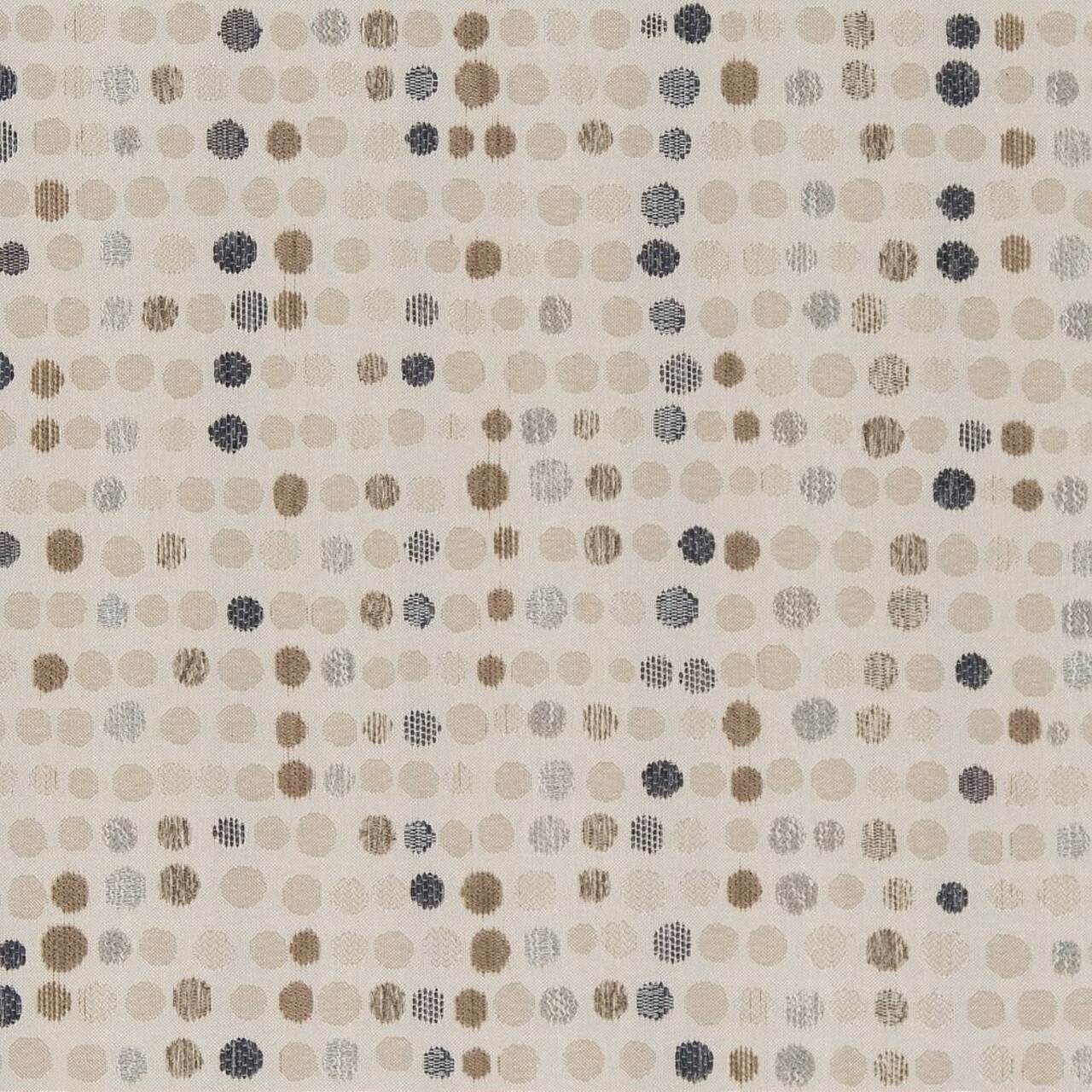 Bay - Beige, Taupe, Grey, Silver Abstract, Geometric, Small Scale Upholstery Fabric 54"